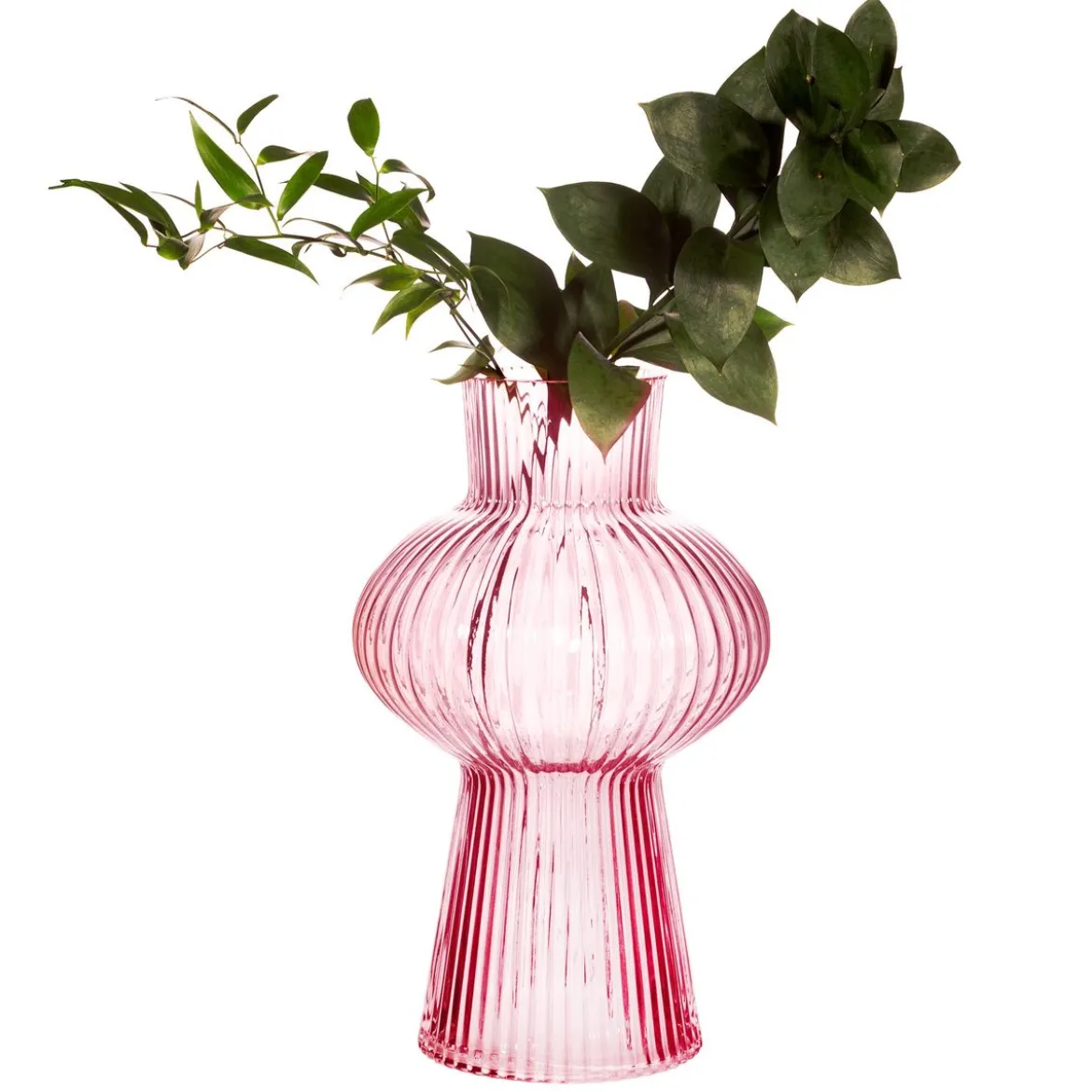 Vase Rillen rosa 35x19x10cm von Sass & Belle