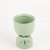 Vase Schleife mintgrün Keramik 22cm hoch von Boltze