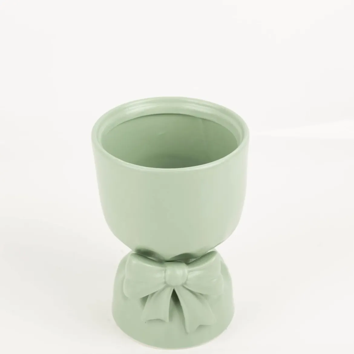 Vase Schleife mintgrün Keramik 22cm hoch von Boltze