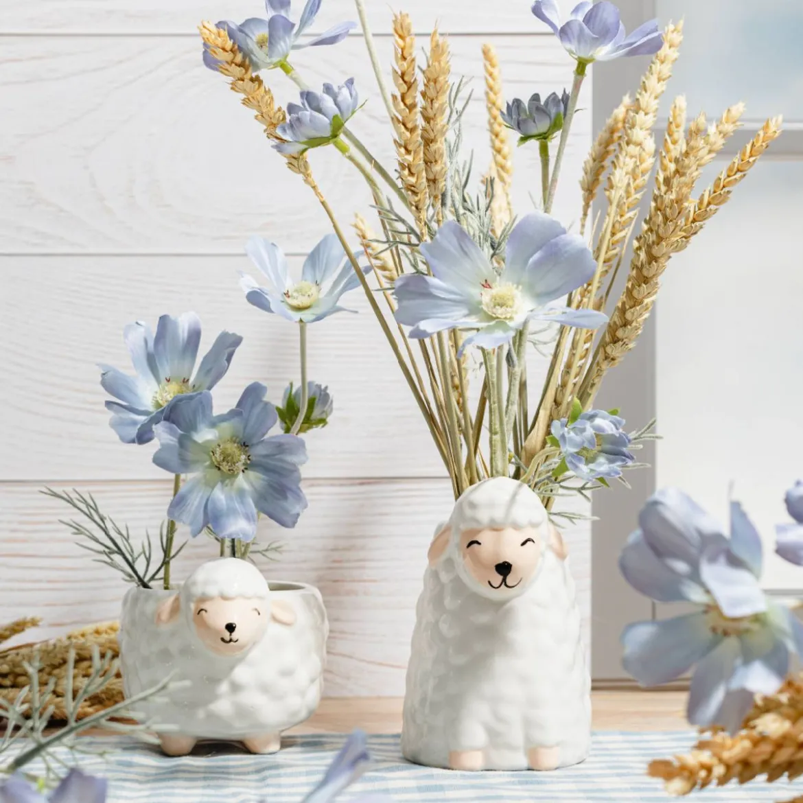 Vase Sheep Schaf wollweiß von Sass & Belle 12cm hoch