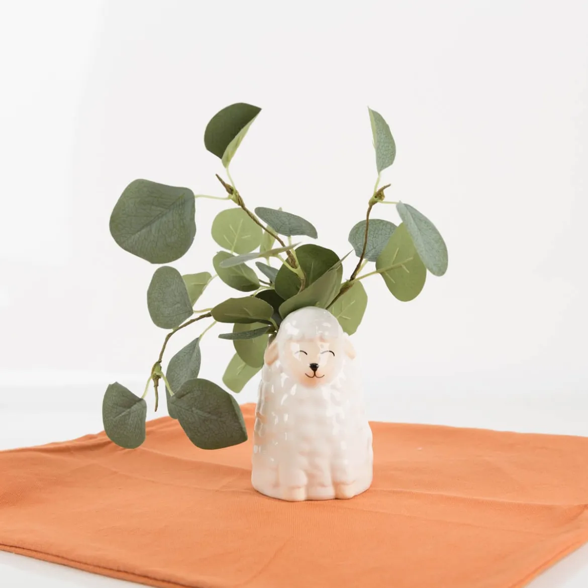 Vase Sheep Schaf wollweiß von Sass & Belle 12cm hoch