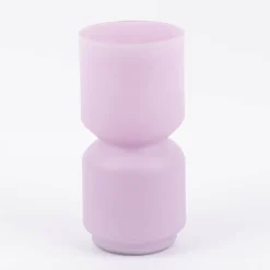 Vase tailliert undurchsichtig einfarbig matt flieder 12x25cm