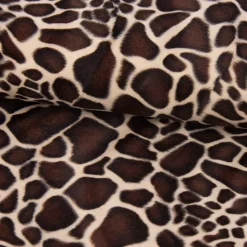 Velours Fellimitat Kunstfell Giraffe beige braun 1,5m Breite