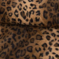 Velours Fellimitat Kunstfell Leopard braun Töne 1,5m Breite