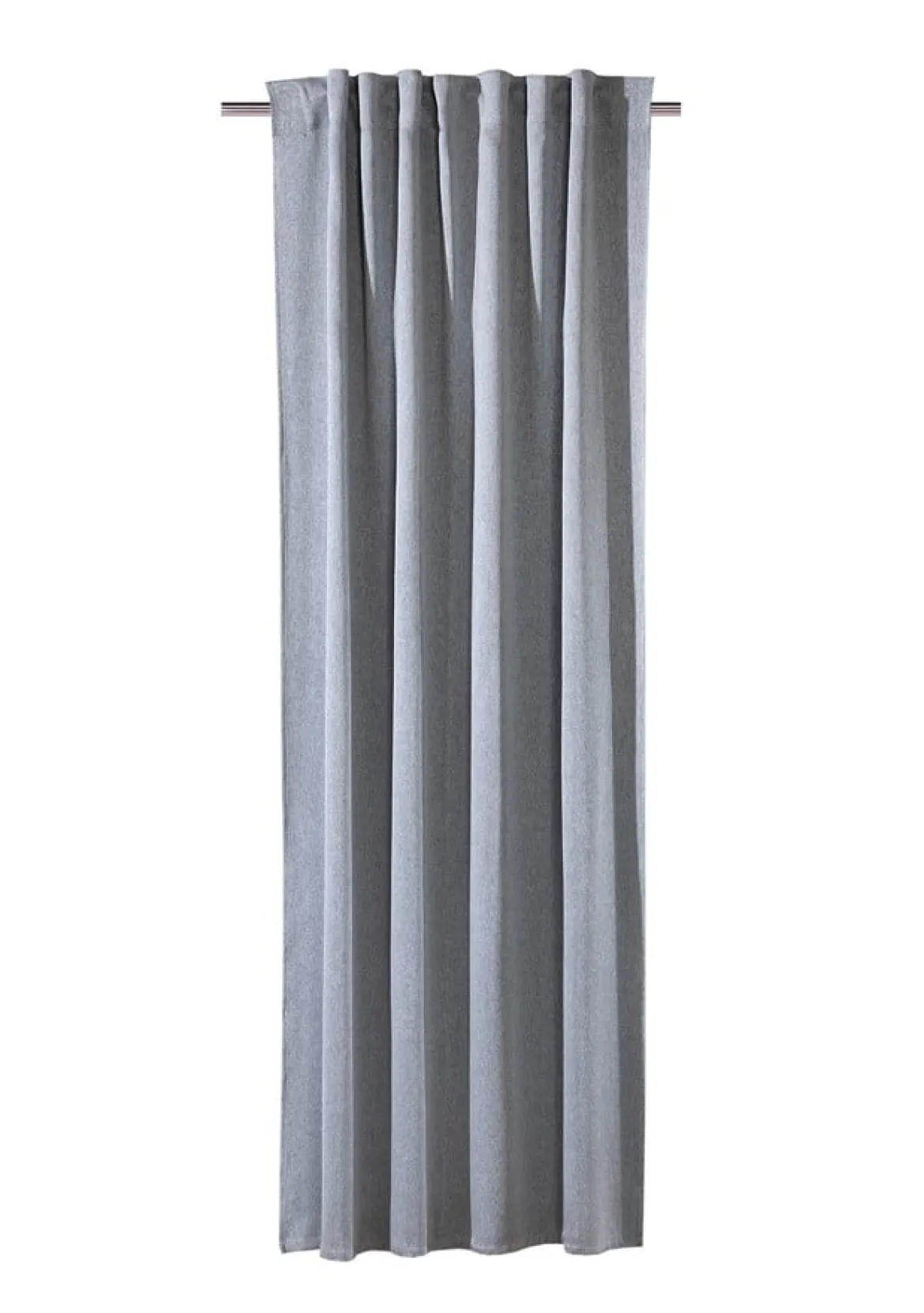 Verdunkelungsvorhang Barcelona mit Schlaufenband grau meliert 245x135cm