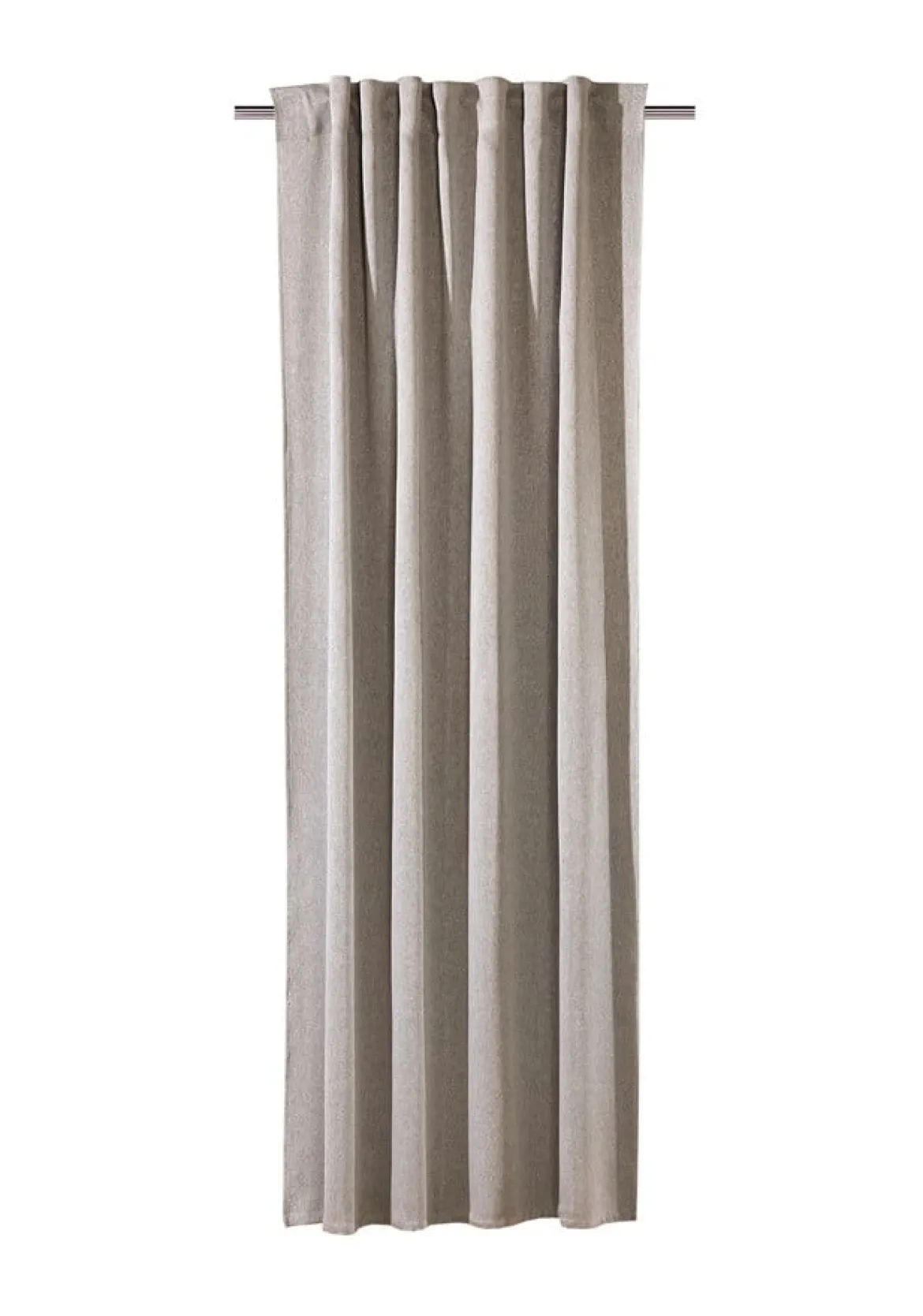 Verdunkelungsvorhang Barcelona mit Schlaufenband hellbraun meliert 245x135cm