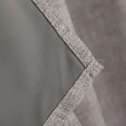 Verdunkelungsvorhang mit Ösen Blackout Thermoisolierung Schallisolierung grau meliert 140x245cm