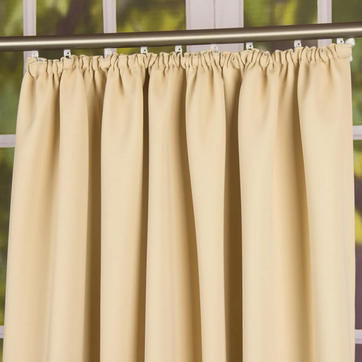 Verdunkelungsvorhang mit Universalband SOPRAN beige 245x140cm