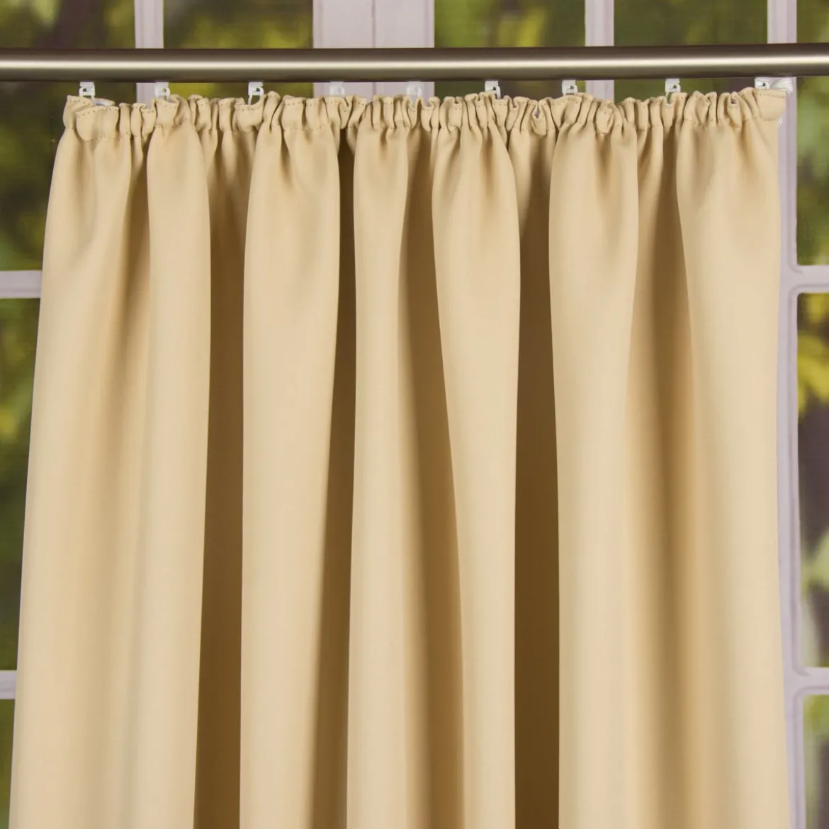 Verdunkelungsvorhang mit Universalband SOPRAN beige 245x140cm