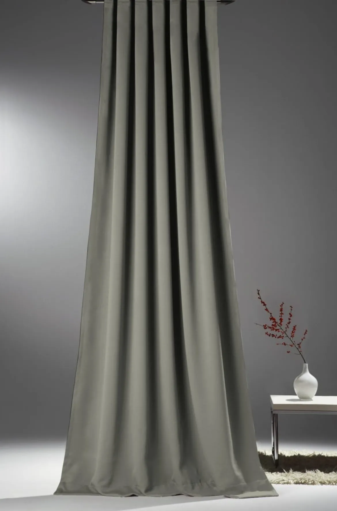 Verdunkelungsvorhang mit Universalband SOPRAN grau 175x140cm