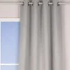 Verdunklungsgardine mit Ösenaufhängung einfarbig grau 135x250cm