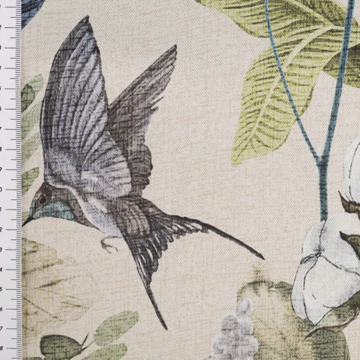 Verdunklungsstoff Dim Out Vorhangstoff Verdunklung Nature beige grün 1,50m Breitte