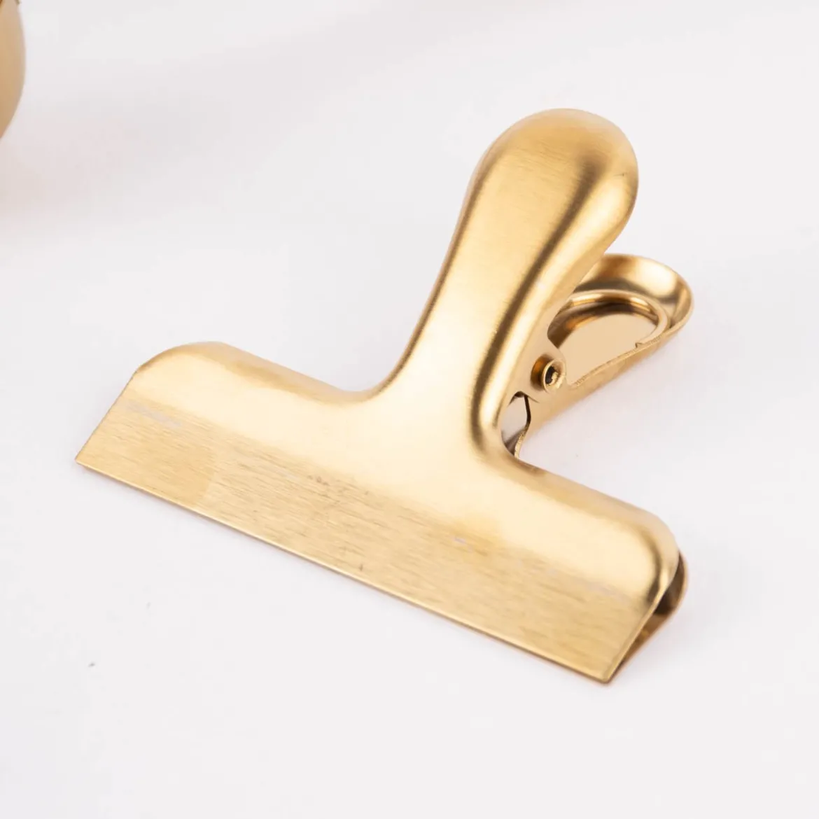 Verschlussklammern Kaffeelöffel Edelstahl goldfarben 11,5x1,5cm 3er Set