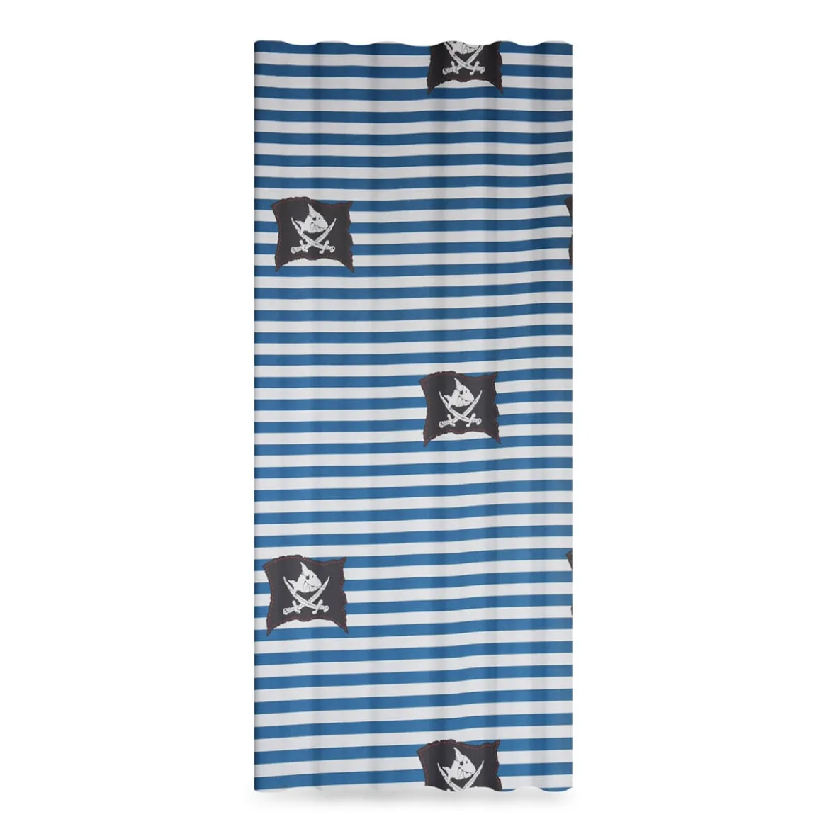 Villa Coppenrath Capt´n Sharky Dekostoff Baumwollstoff Gardinenstoff Meterware Streifen Piratenflagge blau weiß 140cm