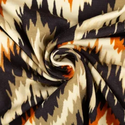 Viskose Jersey Marie Chevron terra schwarz beige von Swafing 1,50m Breite