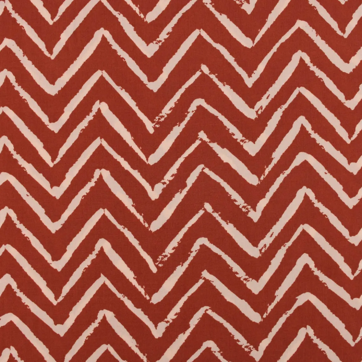 Viskosestoff Bekleidungsstoff Radiance Chevronmuster ZIG ZAG rostrot beige 1,40m Breite