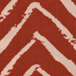 Viskosestoff Bekleidungsstoff Radiance Chevronmuster ZIG ZAG rostrot beige 1,40m Breite