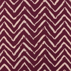 Viskosestoff Bekleidungsstoff Radiance Chevronmuster ZIG ZAG aubergine beige 1,40m Breite