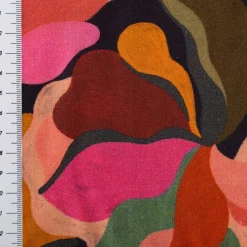 Viskose Stoff für Bekleidung Abigael floral abstrakt bunt 1,45m Breite