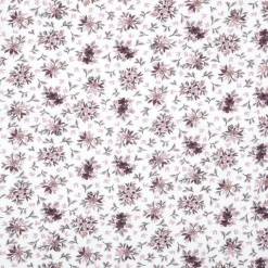 Viskose Stoff für Bekleidung Cleore Streublümchen weiß lila 1,50m Breite
