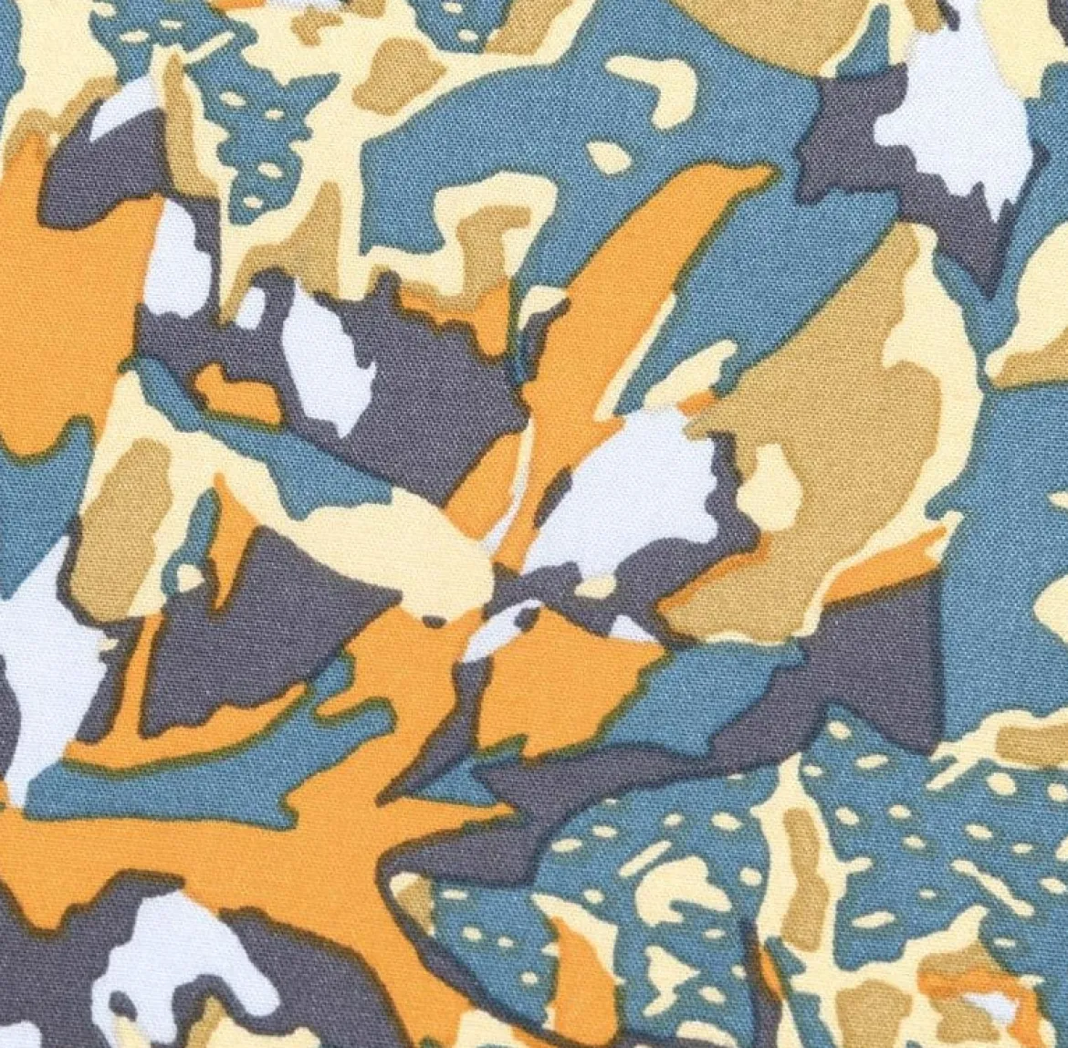 Viskose Stoff für Bekleidung Rox abstrakter Print grün gelb 1,50m Breite