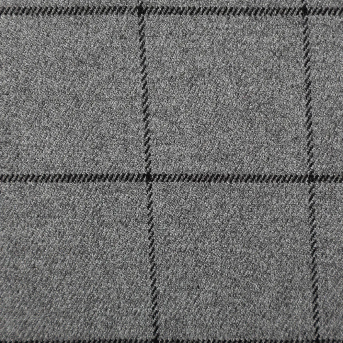 Viskose Stoff Karo Muster feine Linien grau schwarz 1,4m Breite