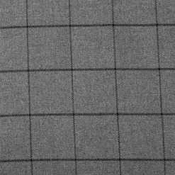 Viskose Stoff Karo Muster feine Linien grau schwarz 1,4m Breite