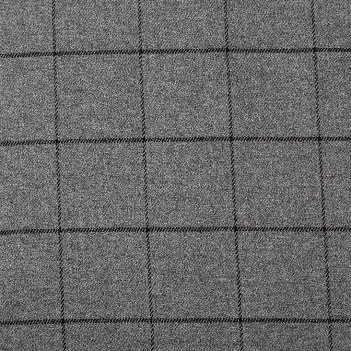 Viskose Stoff Karo Muster feine Linien grau schwarz 1,4m Breite