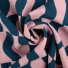 Viskose Stoff Lenzing EcoVero™ Wellen rosa dunkelblau 140 cm Breite