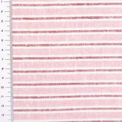 Viskose Stoff mit 30% Leinenanteil Streifen rosa 137cm Breite