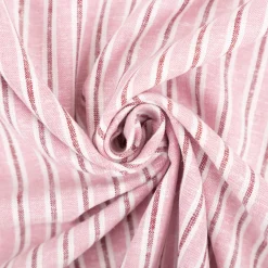Viskose Stoff mit 30% Leinenanteil Streifen rosa 137cm Breite