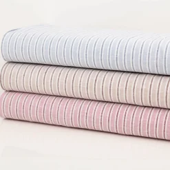 Viskose Stoff mit 30% Leinenanteil Streifen natur 137cm Breite