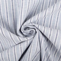Viskose Stoff mit 30% Leinenanteil Streifen blau 137cm Breite