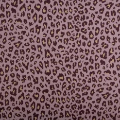 Viskose Stoff mit 30% Leinen Leo rosa creme aubergine 1,34cm Breite