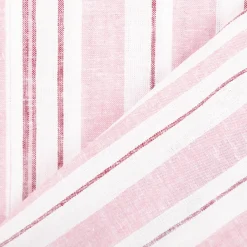 Viskosestoff mit 30% Leinen Streifen rosa wollweiß braun 1,37m Breite