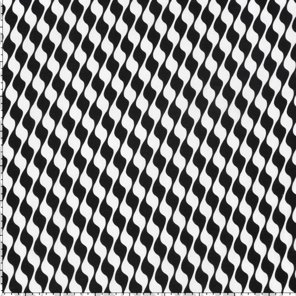 Viskose Stoff Nylon Twill Retro abstrakt weiß schwarz 145cm Breite