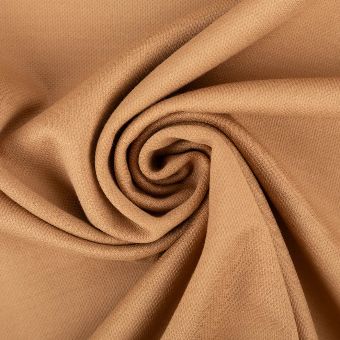 Viskose Stoff Piqué Doppelgewebe Uni Camel 150 cm breit