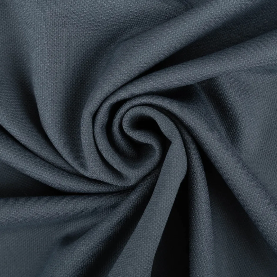 Viskose Stoff Piqué Doppelgewebe uni Stahlblau 150 cm breit