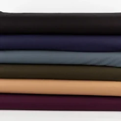 Viskose Stoff Piqué Doppelgewebe uni Schwarz 150 cm breit