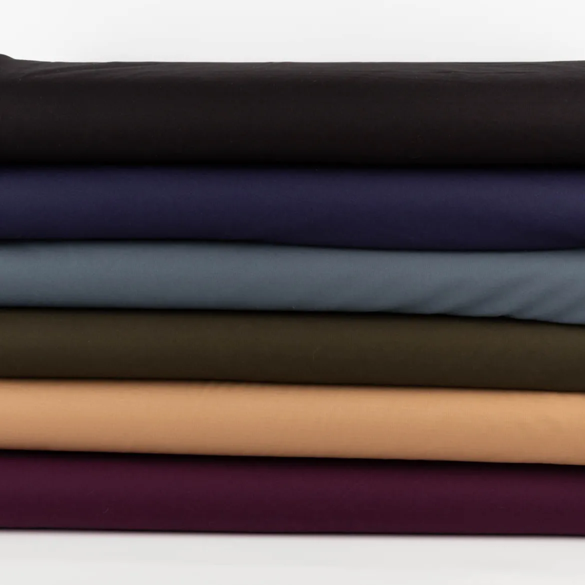Viskose Stoff Piqué Doppelgewebe uni Schwarz 150 cm breit