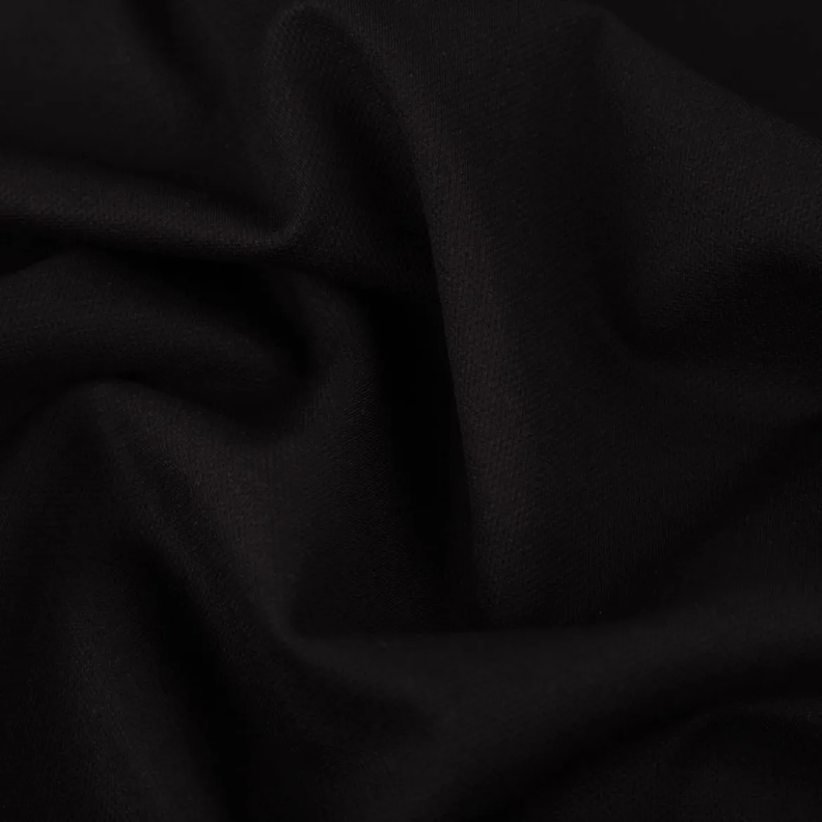 Viskose Stoff Piqué Doppelgewebe uni Schwarz 150 cm breit