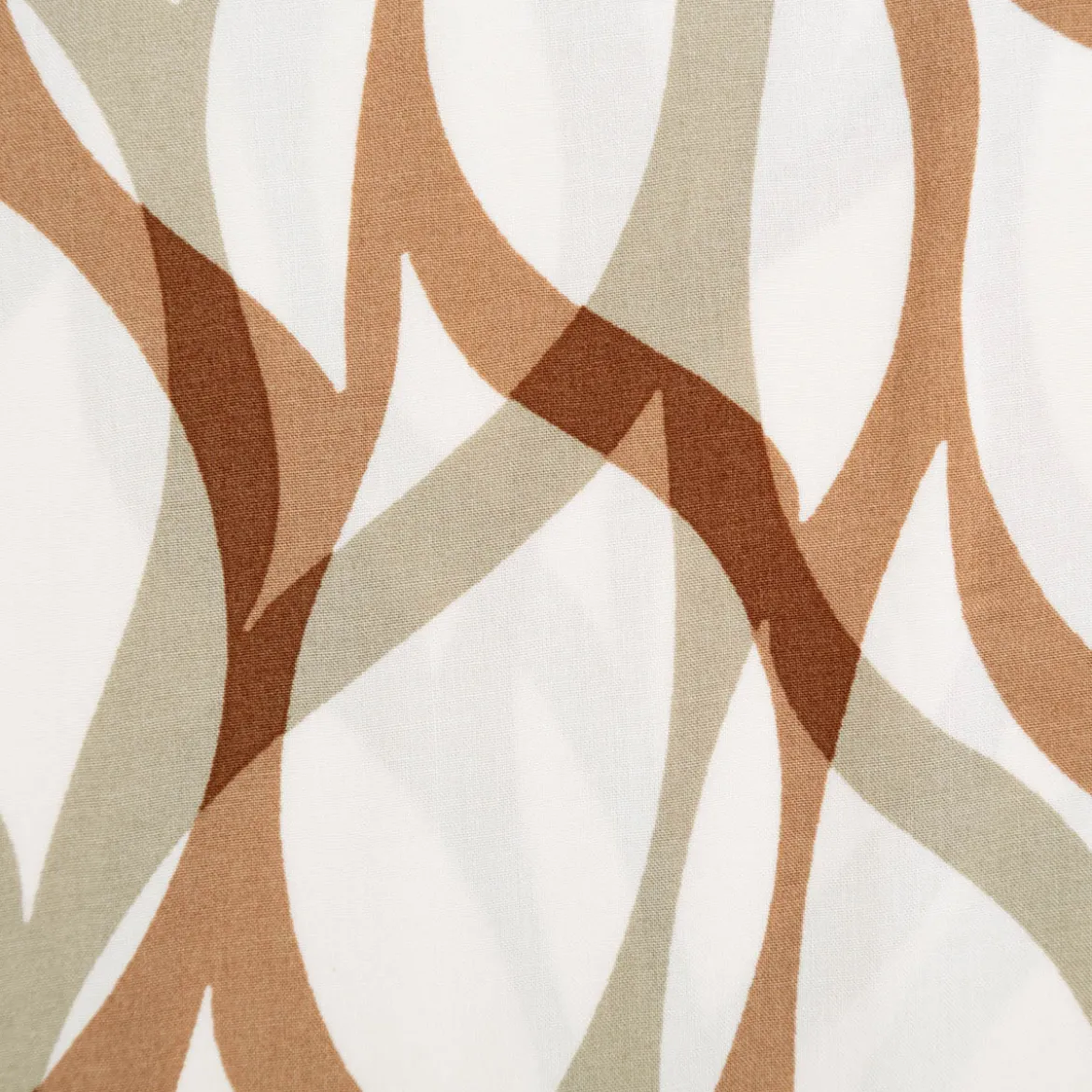 Viskose Stoff Popeline abstrakt Beige Braun 145cm Breite