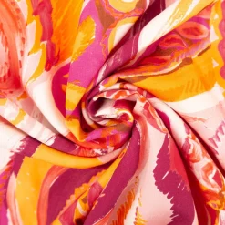 Viskosestoff Popeline Paisley Ornamentmuster rosa digital bedruckt 1,40m Breite