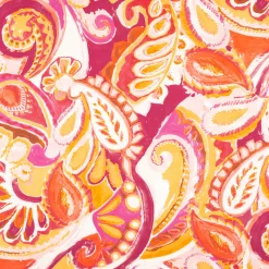 Viskosestoff Popeline Paisley Ornamentmuster rosa digital bedruckt 1,40m Breite