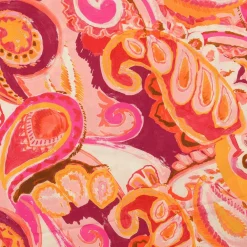Viskosestoff Popeline Paisley Ornamentmuster rosa digital bedruckt 1,40m Breite