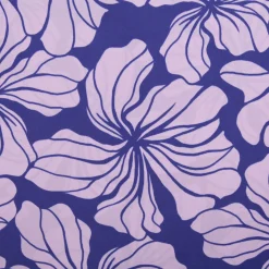 Viskose Stoff Radiance Blüten violett 1,42m Breite