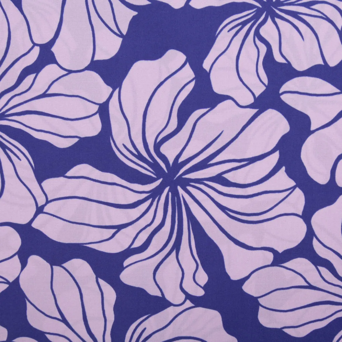 Viskose Stoff Radiance Blüten violett 1,42m Breite