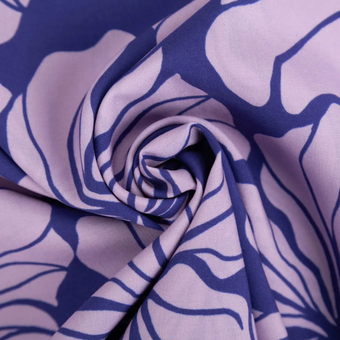 Viskose Stoff Radiance Blüten violett 1,42m Breite