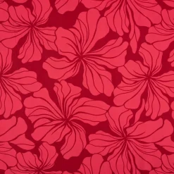 Viskose Stoff Radiance Blüten rot 1,42m Breite
