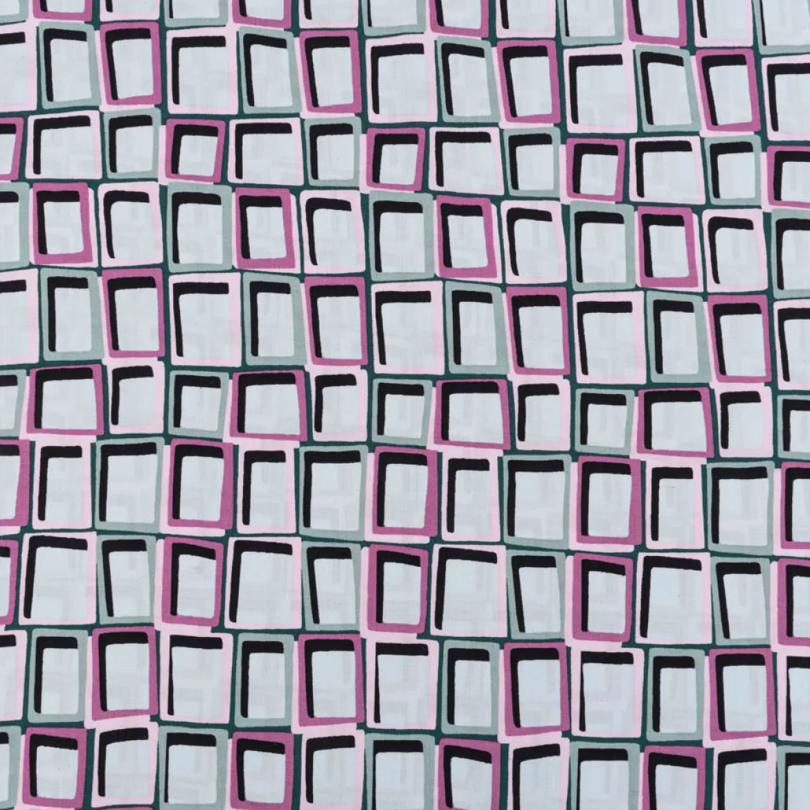 Viskose Stoff Radiance für Bekleidung ABSTRACT Kästchen mint grün lila 1,4m Breite